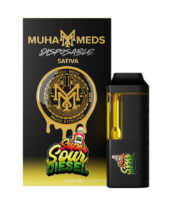 Muha Meds 2g Disposable Super Sour Diesel Sativa available for sale in stock at affordable prices buy in bulk at best discount prices