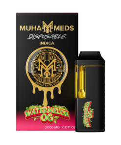 Muha Meds 2g Disposable Watermelon OG Indica available for sale in stock at affordable prices buy in bulk at best discount prices